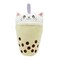 Cute Boba Bubble Tea Plush for Kids Girls, Stuffed Animals Cat & Food Plushie Toy, 13 in